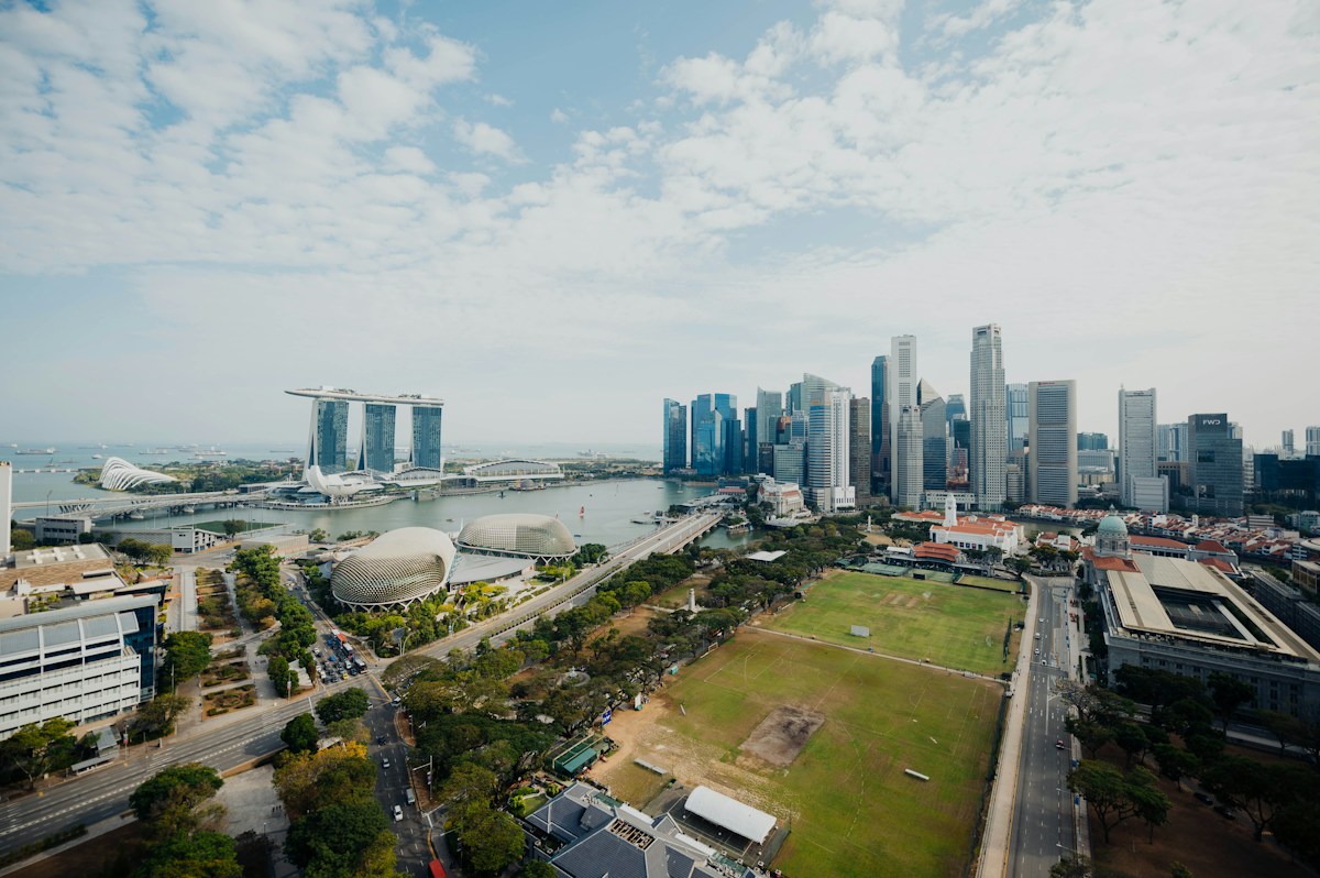 aerial photography of Singapore
