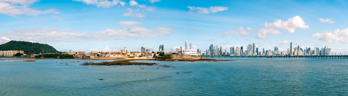Panama City skyline viewed from the water